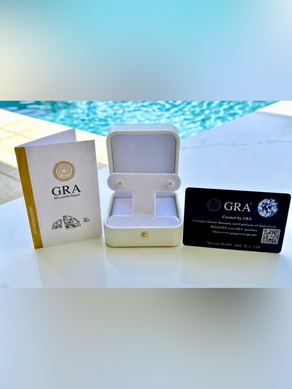 Moissanite Stud Earrings 0.5 CTW GRA Certified